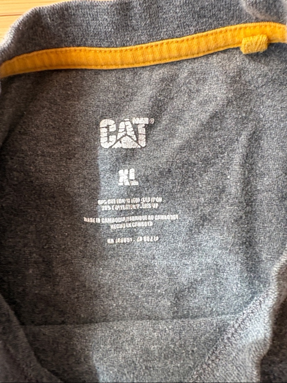 Grey CAT Tee - Soft Gray CAT Logo Shirt - Picture 3 of 4